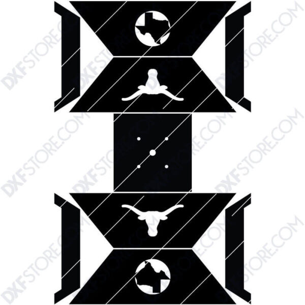 Fire Pit Square Texas Longhorns Cut-Ready CNC Plasma DXF Files Fire Pit Square Texas Longhorns Cut-Ready CNC Plasma DXF Files