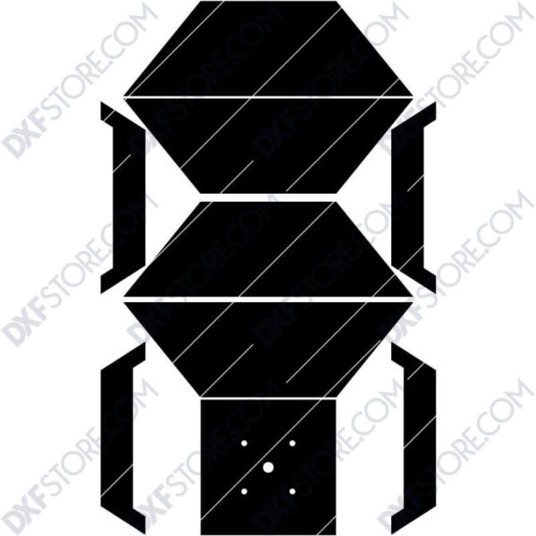 Fire Pit Square Plasma Art for CNC Plasma Cut Cut-Ready DXF File for CNC