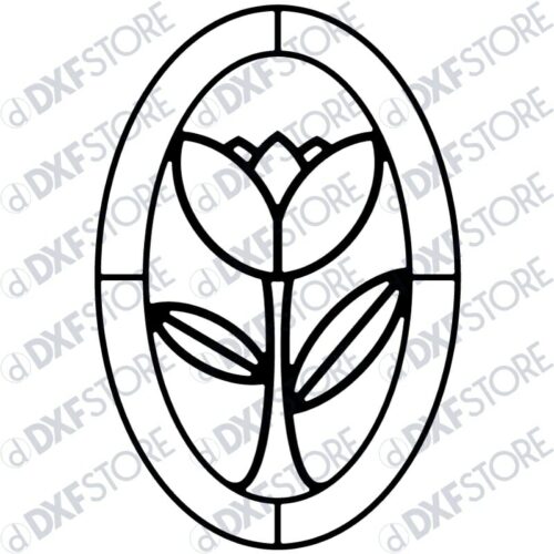 Flower Ornamental Frame Metal Wall Art - Free DXF File