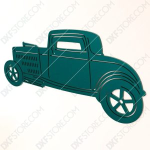 Free DXF File Hot Rod Classic Car Cut-Ready DXF File SVG File for CNC Laser Cut