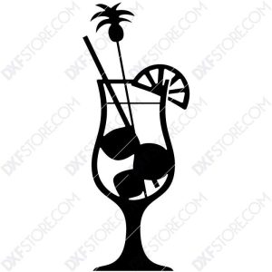 Fruity Cocktail Free DXF File DXF file for Plasma Cutting