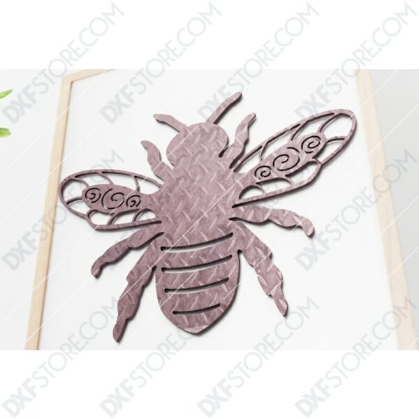 Garden Bumble Bee with Ornamental Wings Metal Sign DXF File Cut-Ready for CNC Plasma Cut