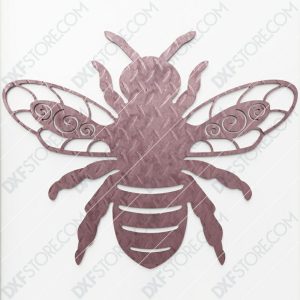 Garden Bumble Bee with Ornamental Wings Metal Sign DXF File SVG File Cut Ready for CNC Plasma and Laser Cut