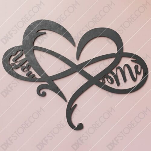 Heart Infinity You & Me Plasma Art CNC Plasma Cut CNC File