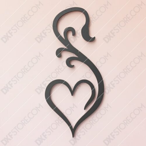 Heart Ornament Free DXF File Cut-Ready DXF File SVG File for CNC Plasma Cut
