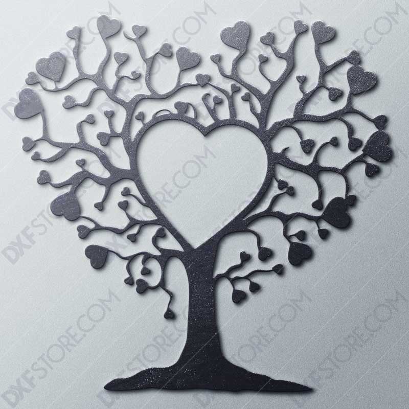 Heart Tree DXF File For CNC Plasma Cutter