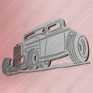 Hot Rod Classic Car 1932 Ford Coupe Cut-Ready DXF File SVG File for CNC Laser Cut