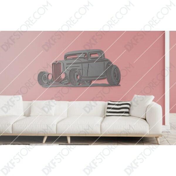 Hot Rod Classic Car 1932 Ford Coupe Cut-Ready DXF File SVG File for CNC Plasma Cut
