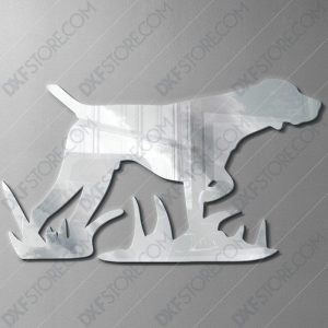 Hunting Dog Free DXF File For Laser Cutter