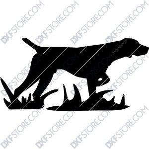 Hunting Dog Free DXF File For Laser Cutting
