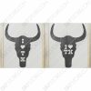 I Love Texas Buffalo Skull CNC DXF Files Downloads for CNC Machines
