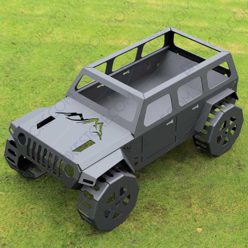 Jeep Fire Pit Complete Car 50, Collapsible Fire Pit Dxf Files Free