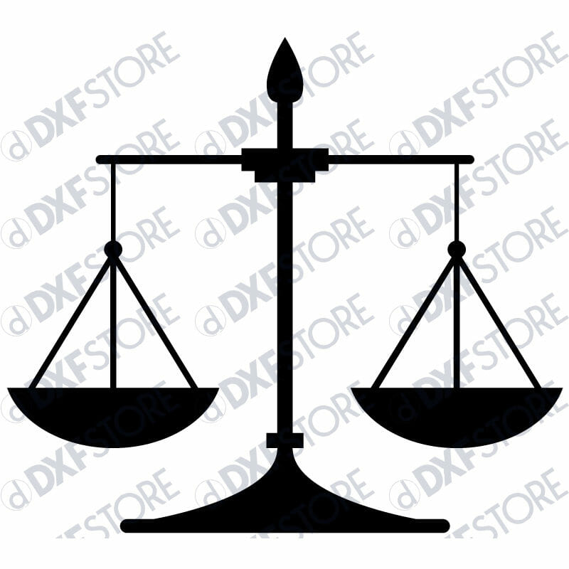 Justice Weighing Scale - Free DXF File