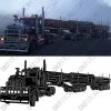 Kenworth 909 Truck with a set of log trailers CNC Downloadable Cut-Ready DXF File for Sale