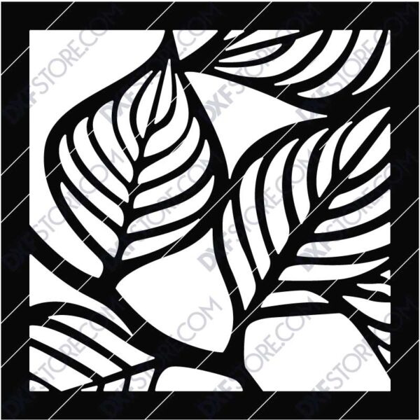 Leafy Panel Box Side Panel DXF File Leafy Panel Box Side Panel DXF File