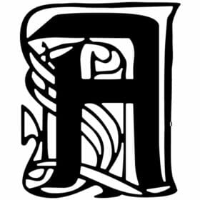 Decorative Letter-A DXF File Decorative Letter-A DXF File