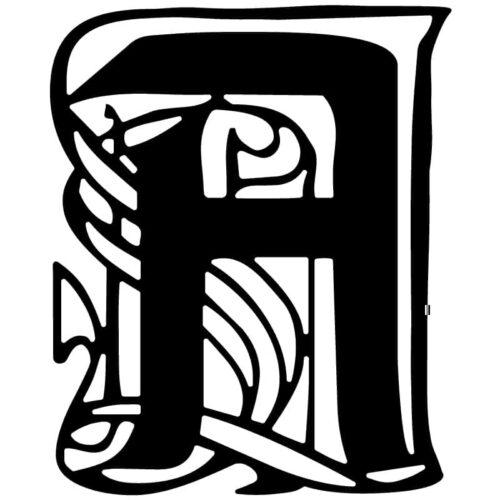 Decorative Letter-A DXF File