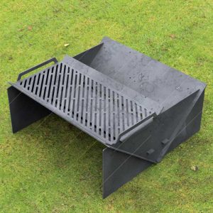 Minimal Collapsible Fire Pit With Custom Modern Grate Custom Order Fire Pit 30”X30X12 For CNC Plasma Cutter