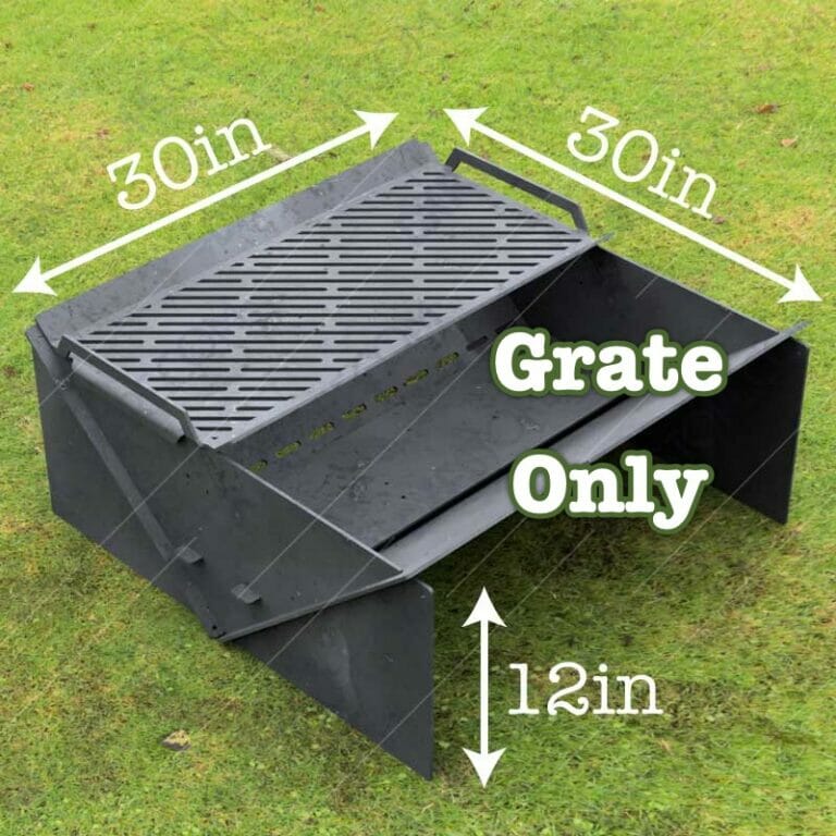 Minimal Collapsible Fire Pit With Custom Modern Grate Custom Order Fire Pit 30”X30X12 For Laser Cutting Minimal Collapsible Fire Pit With Custom Modern Grate Custom Order Fire Pit 30”X30X12 For Laser Cutting