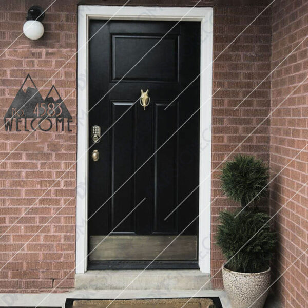 Modern House Sign Plaque Door Street Number Downloadable DXF for CNC Plasma DXF Files Download