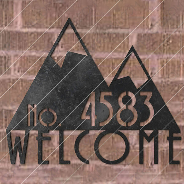 Modern House Sign Plaque Door Street Number Plasma and Laser Cut for CNC Laser and Plasma Cutter