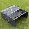 Modern fire pit Collapsible Minimal with Custom Logo R-Ranch and Grate No Welding Needed 30X30X12 For Waterjet CNC Cutting