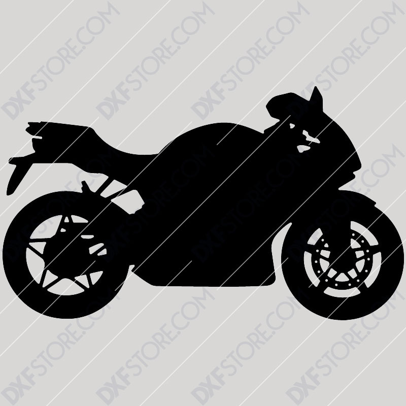 Motorcycle Free DXF File Downloadable for CNC Plasma Cut and Laser Cut