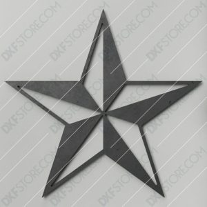 Nautical Star Free DXF File Plasma and Laser Cut DXF File for CNC