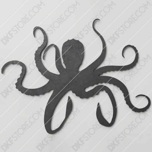 Octopus Plasma Art Plasma and Laser Cut DXF File for CNC Laser and Plasma