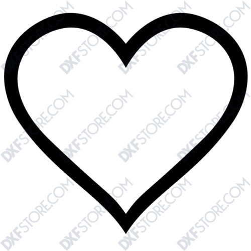 Ornamental Heart Frame Free DXF File