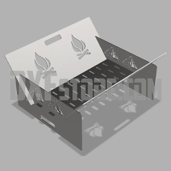 Portable Fire Pit Custom Metal Art Fire Pit - No Welding Needed-02