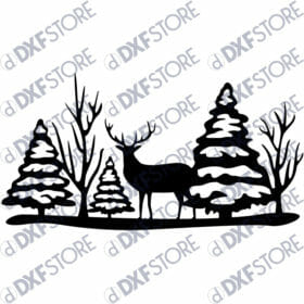 Reindeer Snow Scene Reindeer Snow Scene