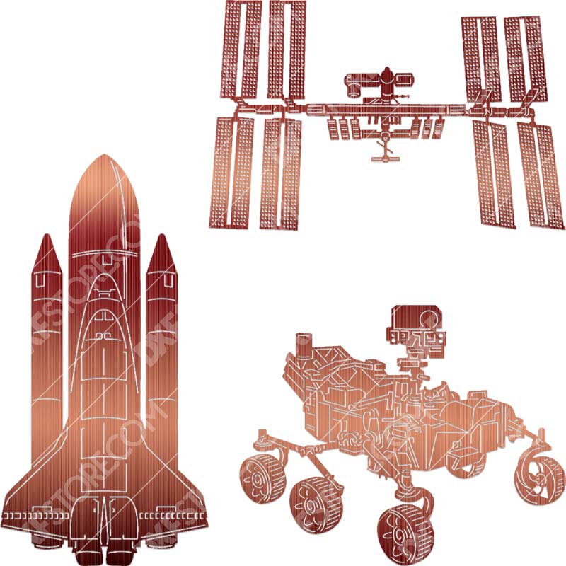Satellite DXF File Rover DXF File Space Shuttle DXF File Downloadable DXF File for CNC Plasma Cut and Laser Cut
