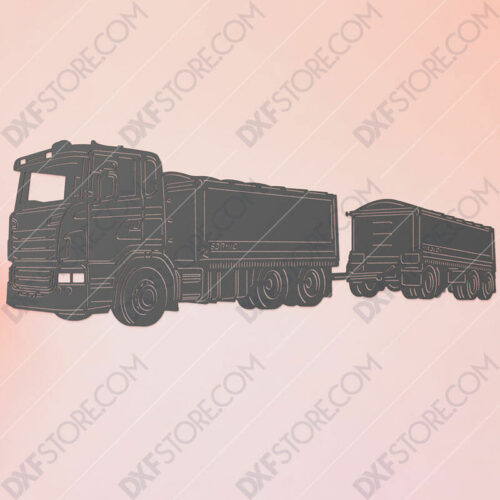 Scania R620 Truck With Personalized Wording Custom Order DXF file for Plasma and Laser Cut for CNC