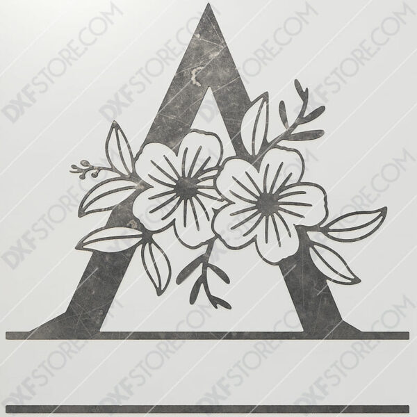 Split Monogram Elegant Floral Split Alphabet Letter A Cut-Ready Plasma Cut CNC DXF File Download Laser Cut Split Monogram Elegant Floral Split Alphabet Letter A Cut-Ready Plasma Cut CNC DXF File Download Laser Cut