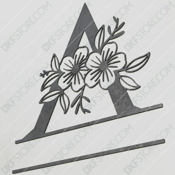 Split Monogram Elegant Floral Split Alphabet Letter A Plasma and Laser Cut for CNC Laser and Plasma Cutter Split Monogram Elegant Floral Split Alphabet Letter A Plasma and Laser Cut for CNC Laser and Plasma Cutter
