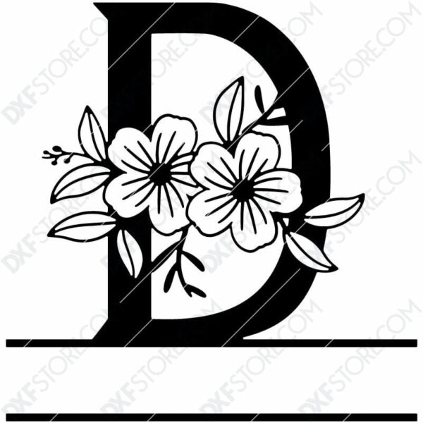 Split Monogram Elegant Floral Split Alphabet Letter D DXF File Plasma Art for CNC Plasma Cut Cut-Ready DXF File for CNC Split Monogram Elegant Floral Split Alphabet Letter D DXF File Plasma Art for CNC Plasma Cut Cut-Ready DXF File for CNC