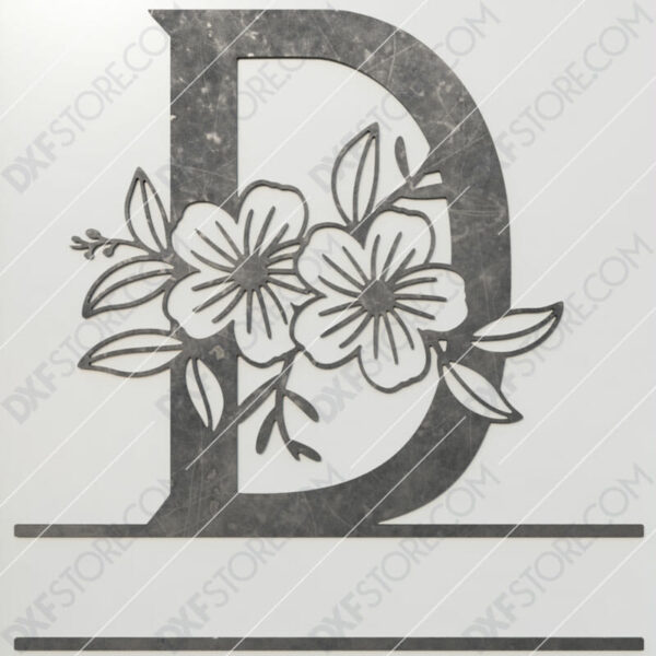 Split Monogram Elegant Floral Split Alphabet Letter D DXF File Plasma and Laser Cut for CNC Laser and Plasma Cutter Split Monogram Elegant Floral Split Alphabet Letter D DXF File Plasma and Laser Cut for CNC Laser and Plasma Cutter
