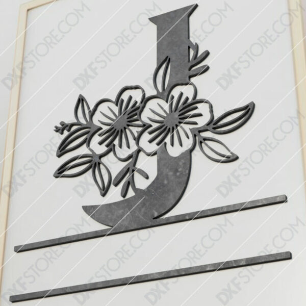 Split Monogram Elegant Floral Split Alphabet Letter J Cut-Ready Plasma Cut DXF File Download for CNC Plasma and Laser Cut Split Monogram Elegant Floral Split Alphabet Letter J Cut-Ready Plasma Cut DXF File Download for CNC Plasma and Laser Cut