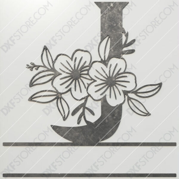Split Monogram Elegant Floral Split Alphabet Letter J DXF File Plasma and Laser Cut for CNC Laser and Plasma Cut Split Monogram Elegant Floral Split Alphabet Letter J DXF File Plasma and Laser Cut for CNC Laser and Plasma Cut