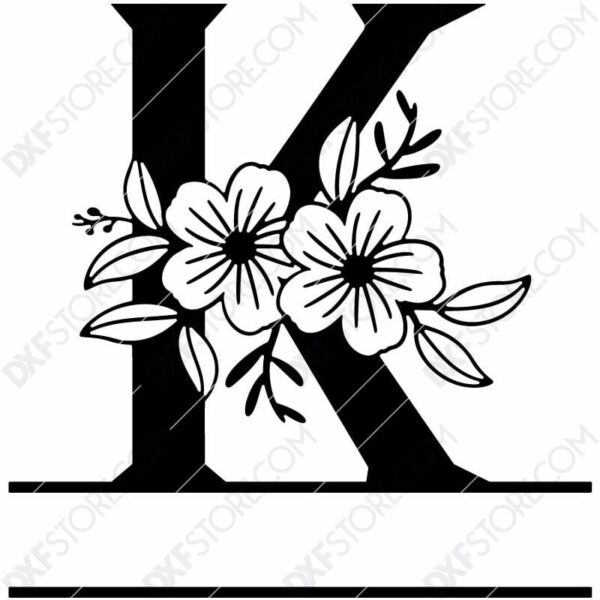 Split Monogram Elegant Floral Split Alphabet Letter K DXF File Download Plasma Art for CNC Plasma Cut Cut-Ready DXF File for CNC Split Monogram Elegant Floral Split Alphabet Letter K DXF File Download Plasma Art for CNC Plasma Cut Cut-Ready DXF File for CNC