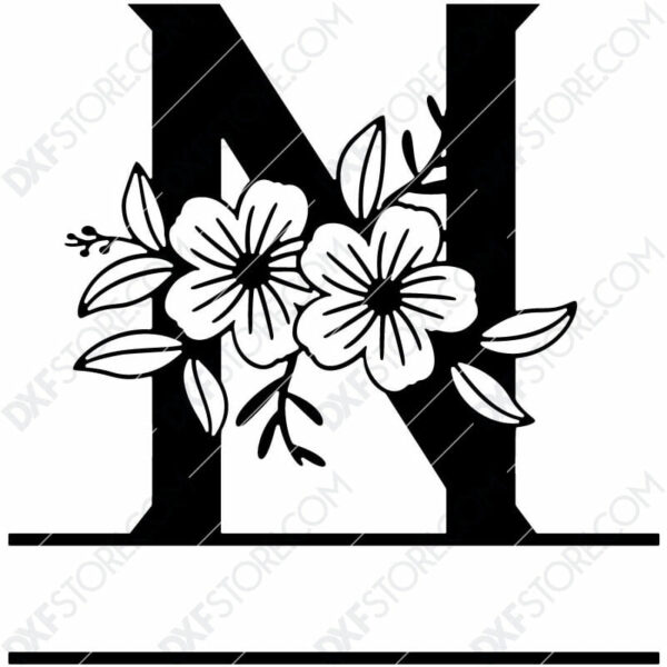 Split Monogram Elegant Floral Split Alphabet Letter N DXF File Download Plasma Art for CNC Plasma Cut Cut-Ready DXF File for CNC Split Monogram Elegant Floral Split Alphabet Letter N DXF File Download Plasma Art for CNC Plasma Cut Cut-Ready DXF File for CNC