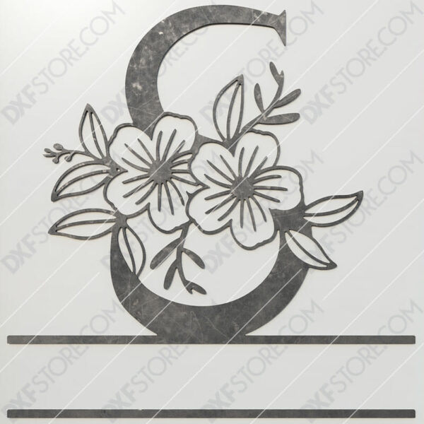 Split Monogram Elegant Floral Split Alphabet Letter S DXF File Plasma and Laser Cut for CNC Laser and Plasma Cut Split Monogram Elegant Floral Split Alphabet Letter S DXF File Plasma and Laser Cut for CNC Laser and Plasma Cut