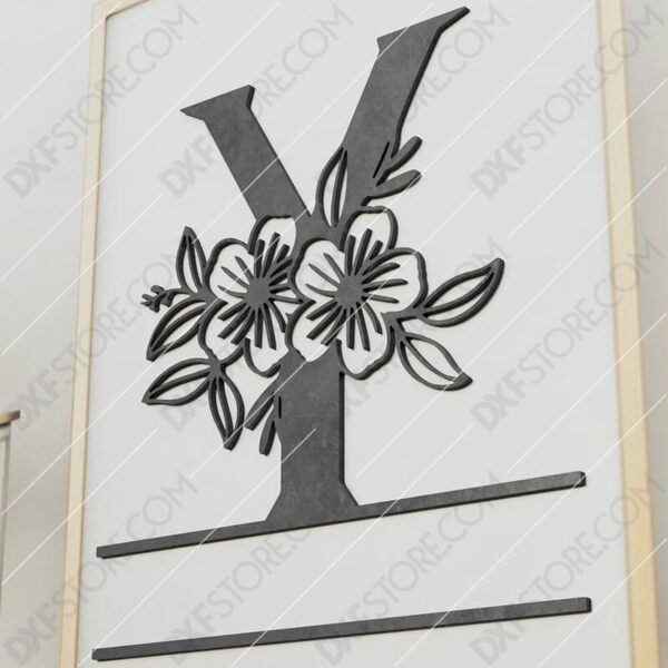 Split Monogram Elegant Floral Split Alphabet Letter Y Cut-Ready Plasma Cut DXF File Download for CNC Plasma and Laser Cut Split Monogram Elegant Floral Split Alphabet Letter Y Cut-Ready Plasma Cut DXF File Download for CNC Plasma and Laser Cut