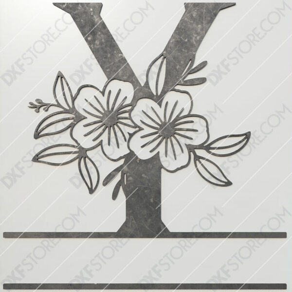 Split Monogram Elegant Floral Split Alphabet Letter Y DXF File Plasma and Laser Cut for CNC Laser and Plasma Cut Split Monogram Elegant Floral Split Alphabet Letter Y DXF File Plasma and Laser Cut for CNC Laser and Plasma Cut