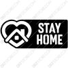 Stay Home Covid-19 Sign Free DXF File Downloadable Ready to Cut DXF File