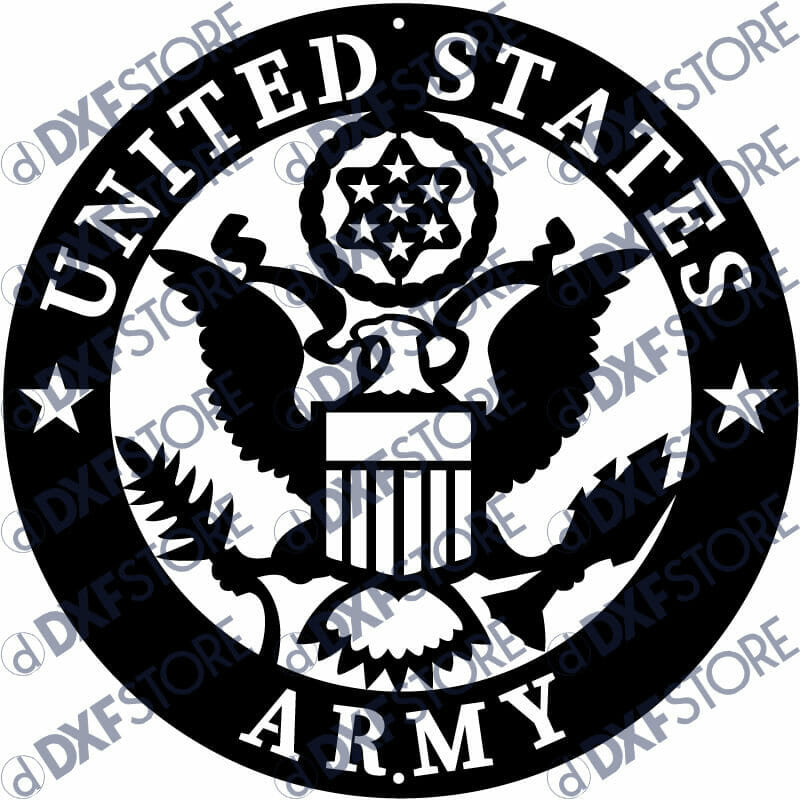 United States Army Logo - DXF File Cut-Ready for CNC Laser & plasma ...