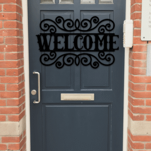 Welcome Sign Outdoor Decorative Insert Free DXF File Scene