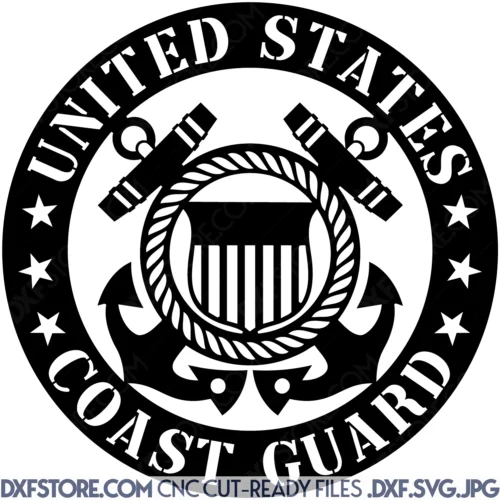 US Coast Guard Emblem DXF File | CNC Plasma & Laser Cut File