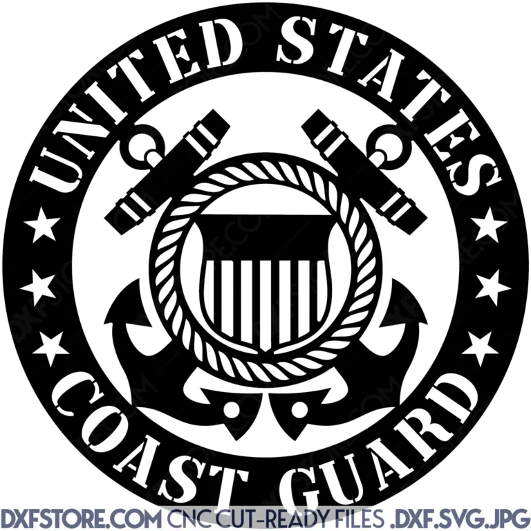 US Coast Guard Emblem DXF File | CNC Plasma & Laser Cut File